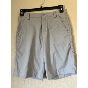 Puma Shorts Men 28 Gray Golf Bermuda Flat Front Button Performance Casual Sports